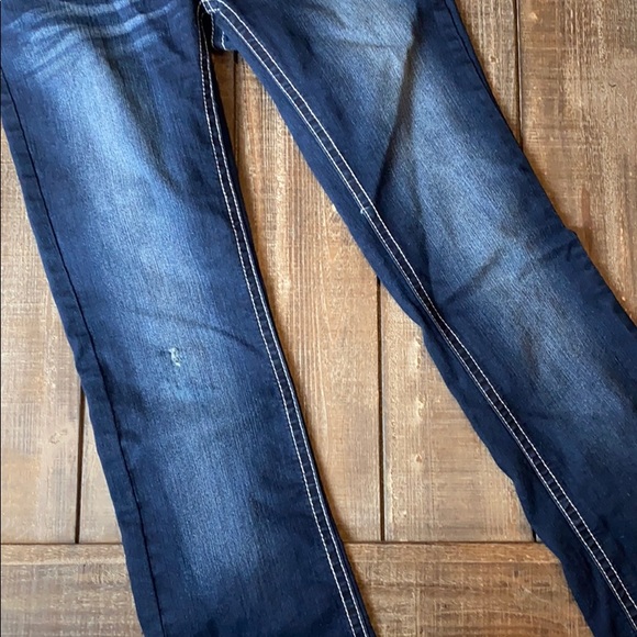 Wallflower jeans Sz 0 bootcut embellished 2 Button - Picture 9 of 13